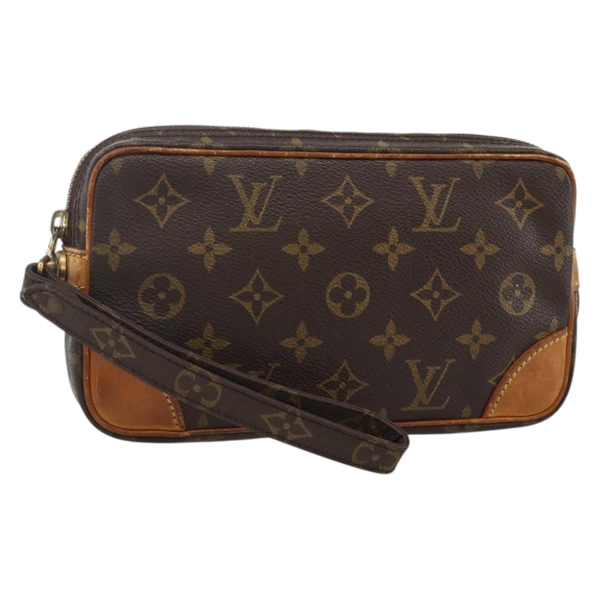 LOUIS VUITTON Monogram Marly Dragonne PM Clutch Bag M51827 LV Auth BA11848