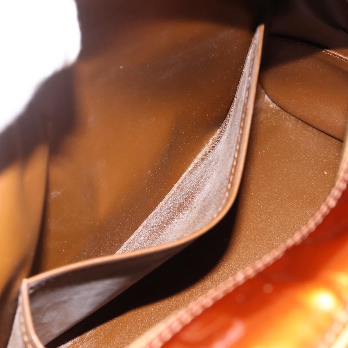 LOUIS VUITTON Monogram Vernis Tompkins Square Bag Bronze M91103 LV Auth BA11852