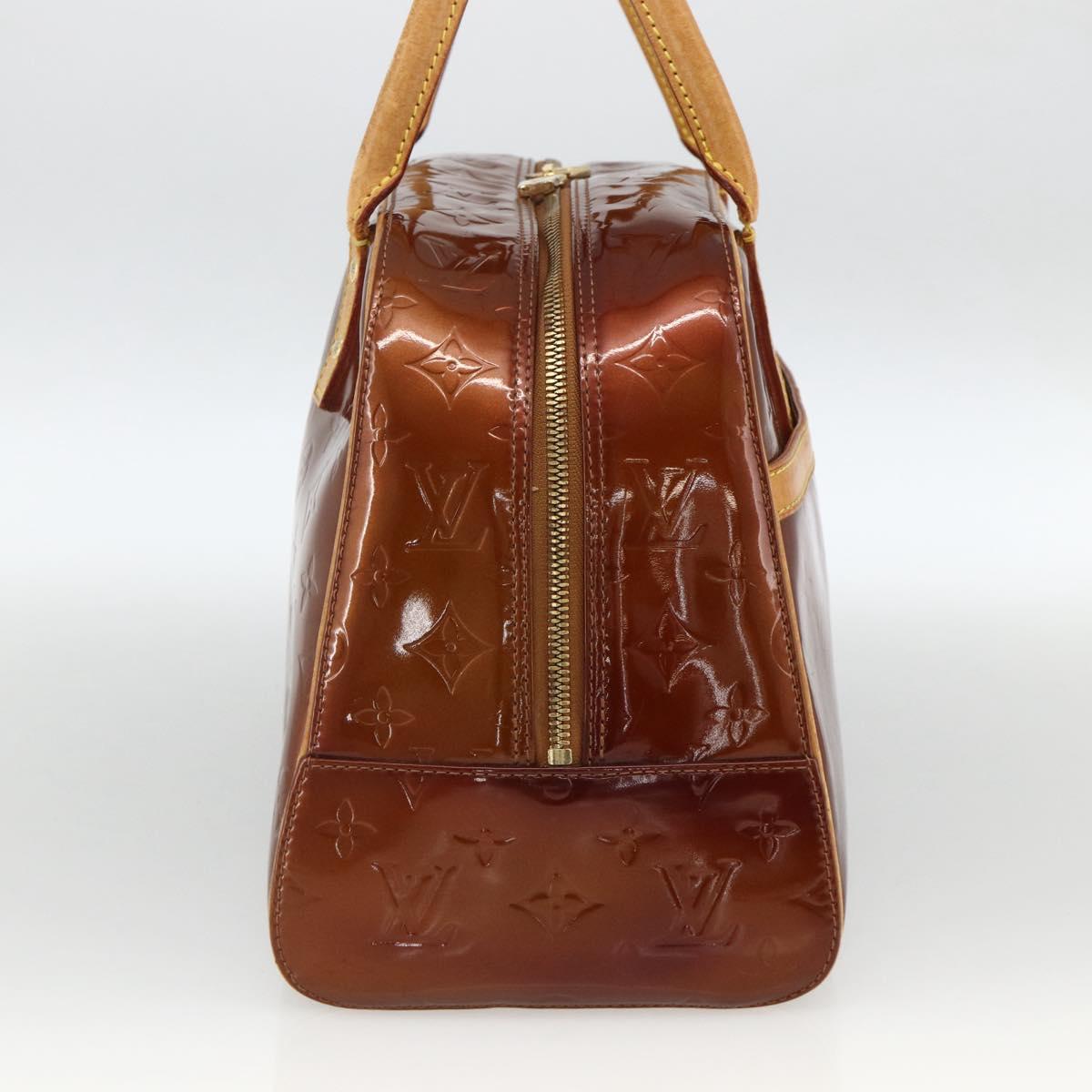 LOUIS VUITTON Monogram Vernis Tompkins Square Bag Bronze M91103 LV Auth BA11852