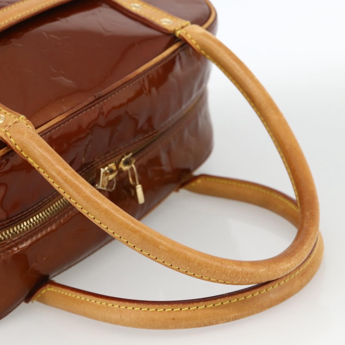 LOUIS VUITTON Monogram Vernis Tompkins Square Bag Bronze M91103 LV Auth BA11852