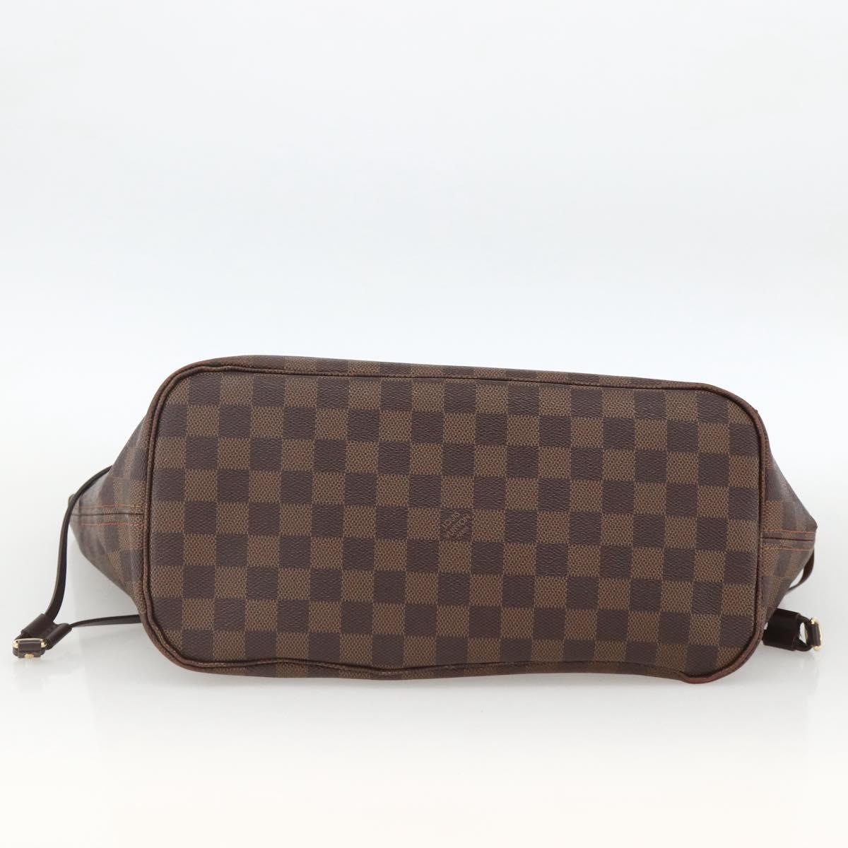 LOUIS VUITTON Damier Ebene Neverfull MM Tote Bag N51105 LV Auth BA11864