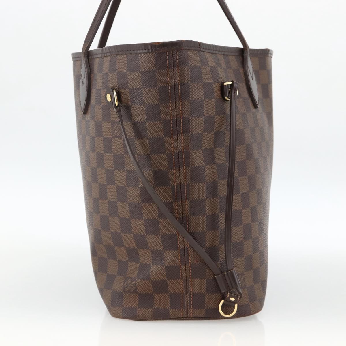 LOUIS VUITTON Damier Ebene Neverfull MM Tote Bag N51105 LV Auth BA11864