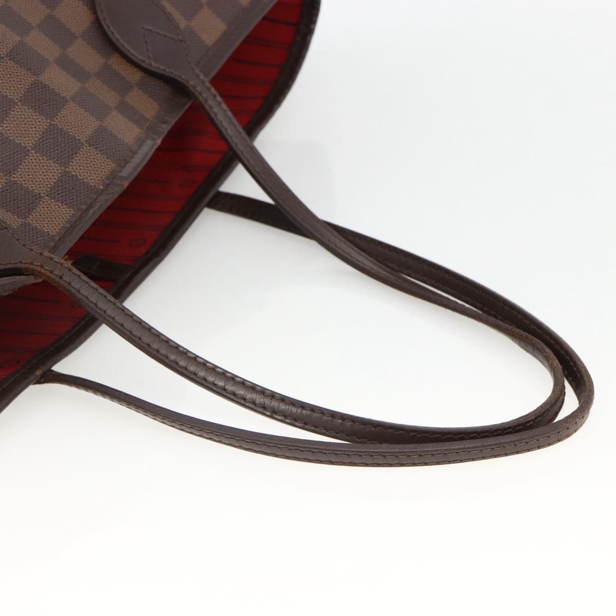 LOUIS VUITTON Damier Ebene Neverfull MM Tote Bag N51105 LV Auth BA11864