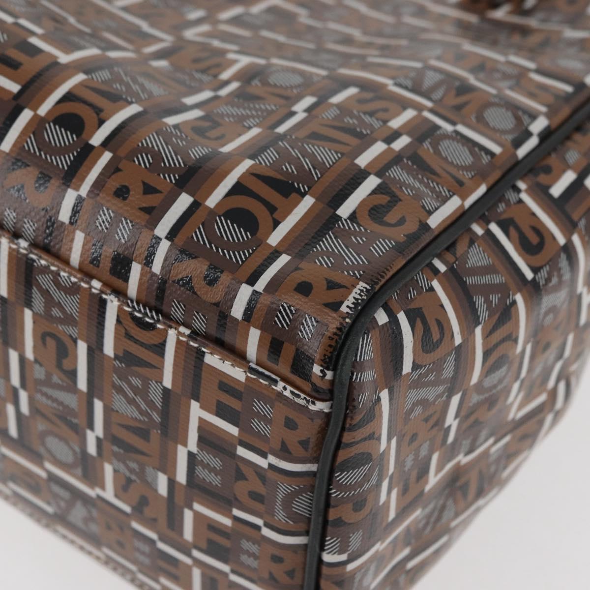 Salvatore Ferragamo Tote Bag PVC Brown Auth BA11865