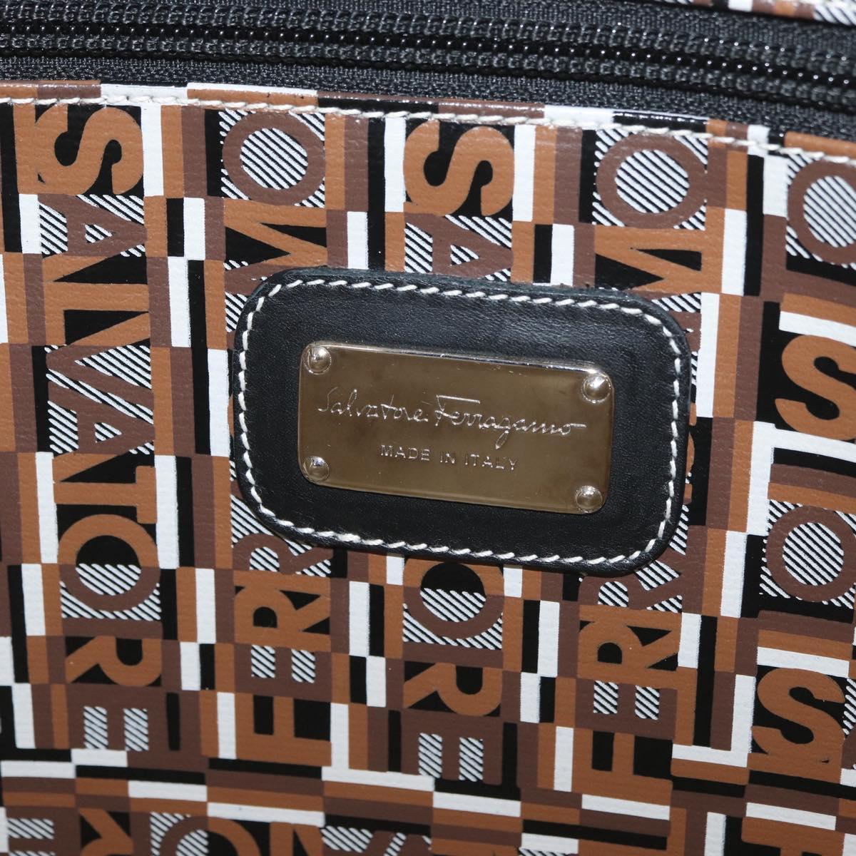 Salvatore Ferragamo Tote Bag PVC Brown Auth BA11865