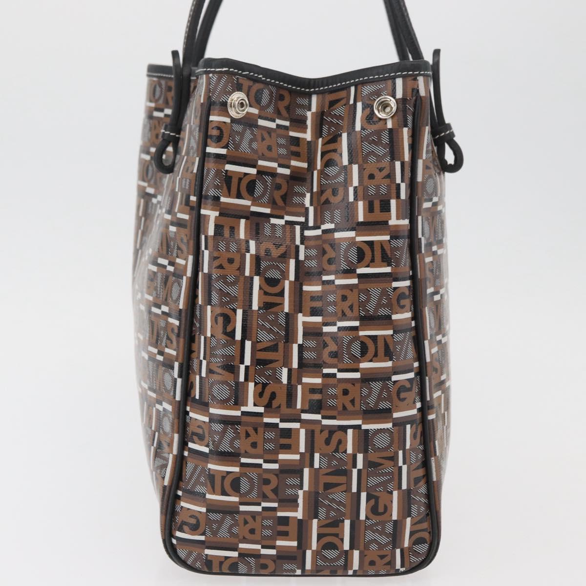 Salvatore Ferragamo Tote Bag PVC Brown Auth BA11865