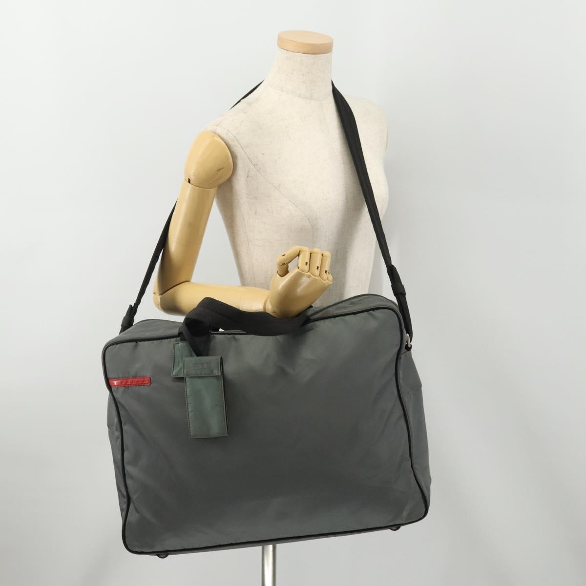 GIVENCHY Hand Bag Leather 2way Gray Auth BA11872A