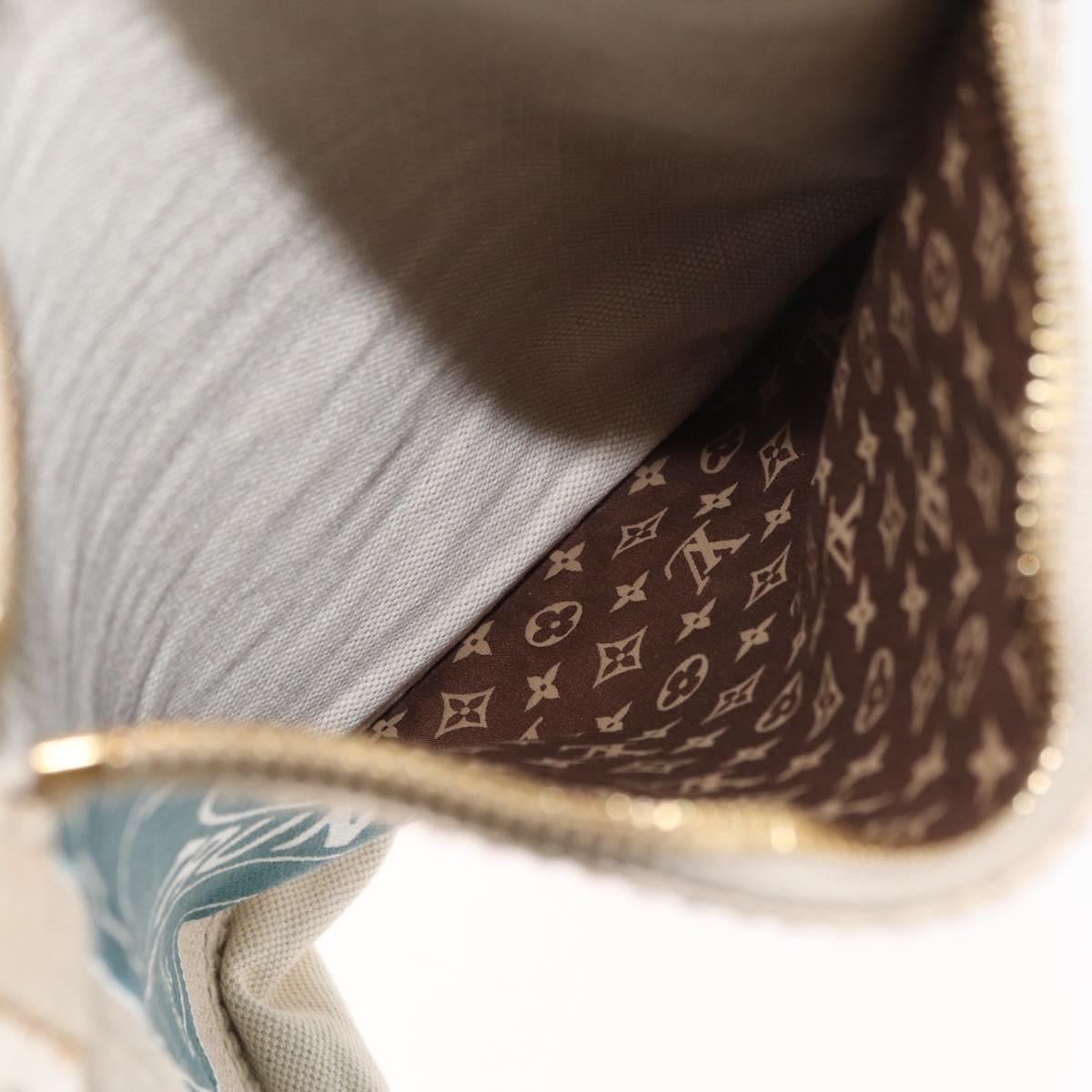 LOUIS VUITTON Cruise line Glove shopper MM Bag Canvas Beige M95114 LV Auth BA11878A