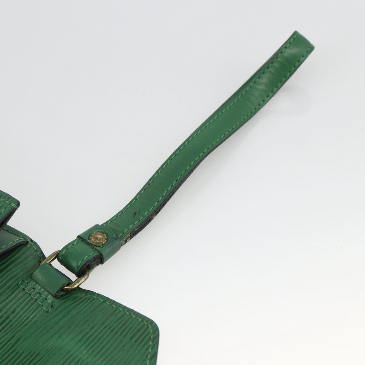 LOUIS VUITTON Epi Serie Dragonne Clutch Bag Green LV Auth BA11887