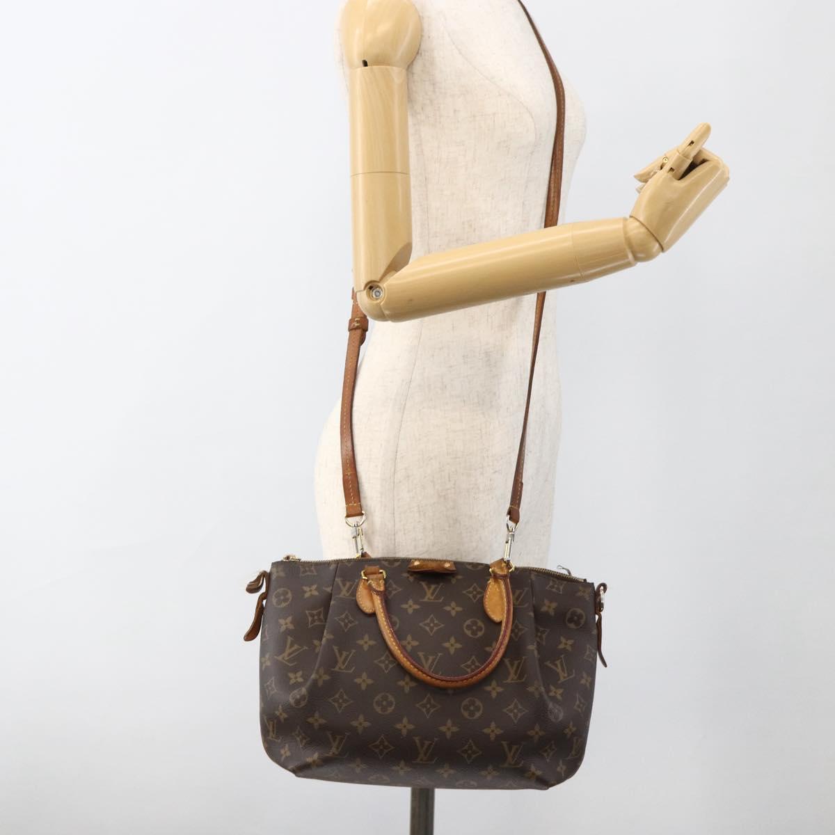 LOUIS VUITTON Monogram Turen PM Hand Bag 2way M48813 LV Auth BA11889
