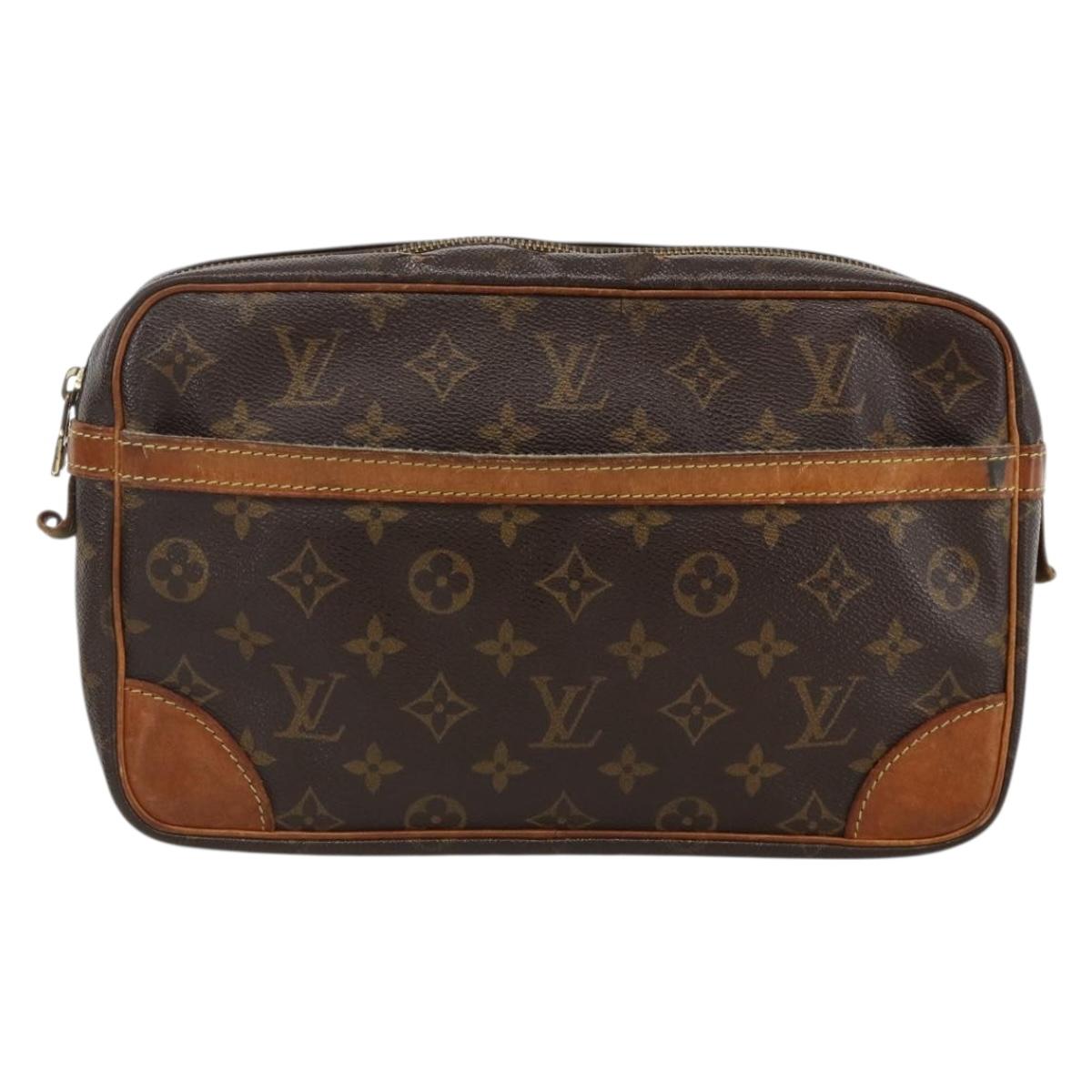LOUIS VUITTON Monogram Compiegne 28 Clutch Bag M51845 LV Auth BA11890