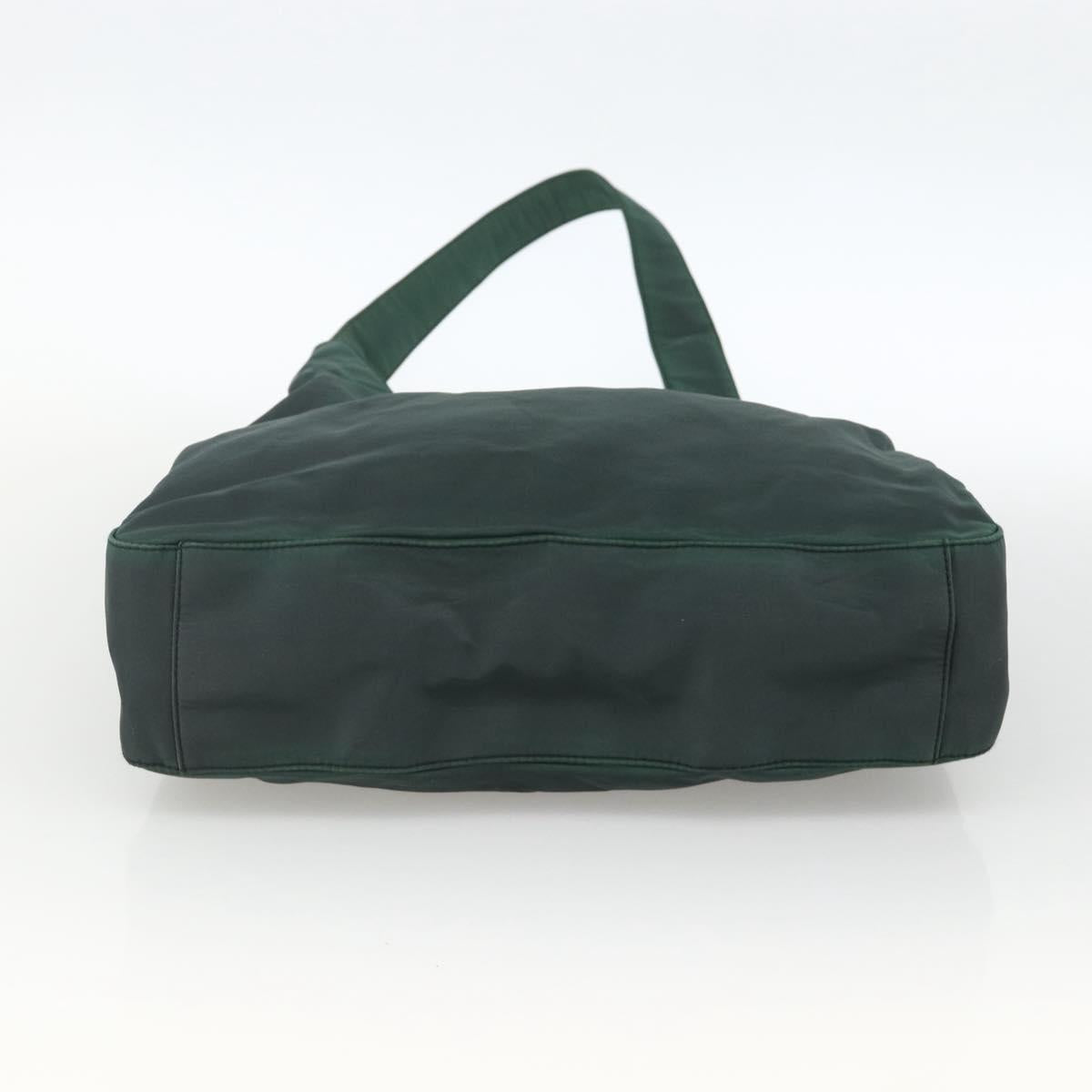 PRADA Shoulder Bag Nylon Green Silver Auth BA11893