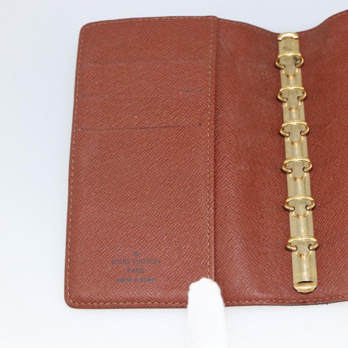 LOUIS VUITTON Monogram Agenda PM Day Planner Cover R20005 LV Auth BA11896