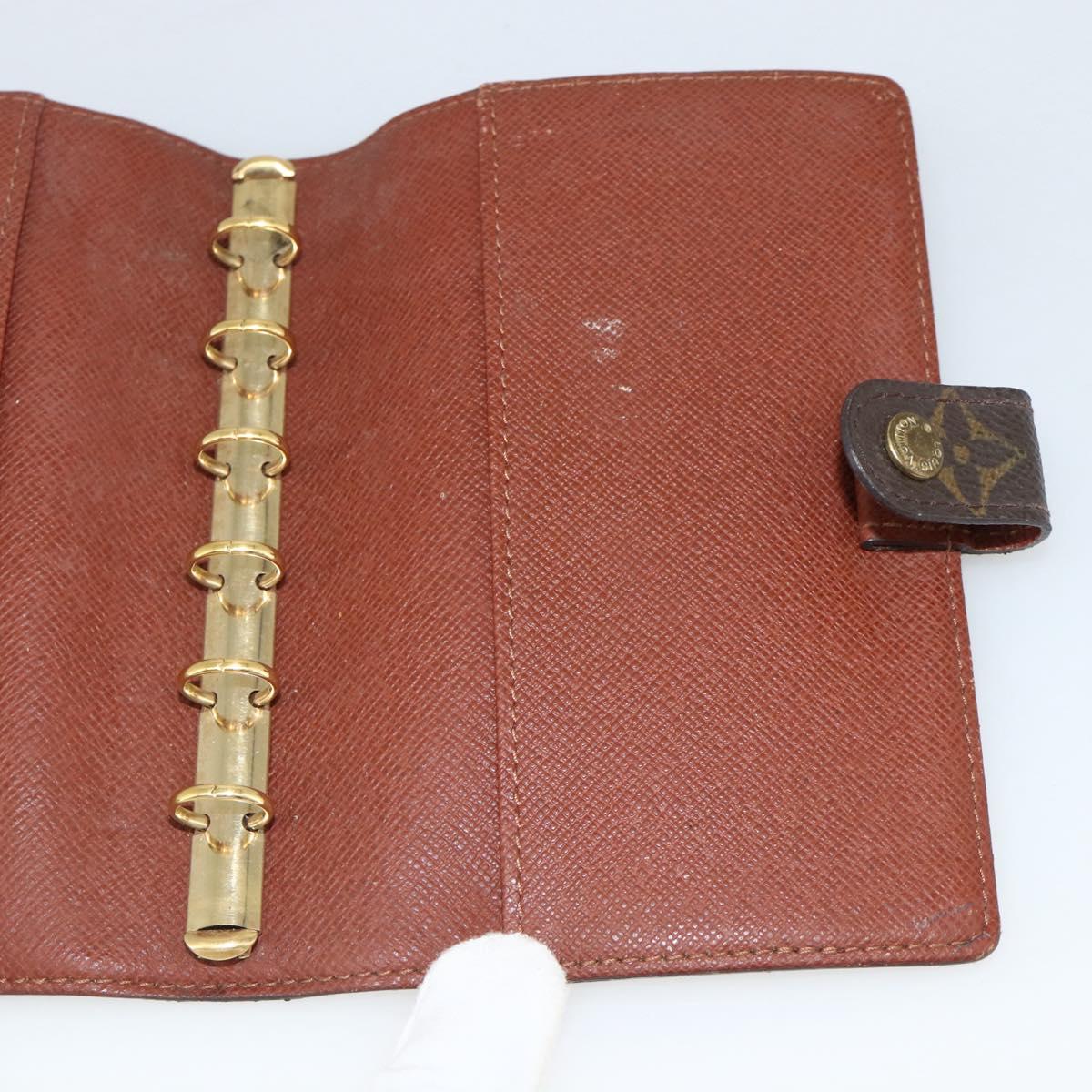 LOUIS VUITTON Monogram Agenda PM Day Planner Cover R20005 LV Auth BA11896