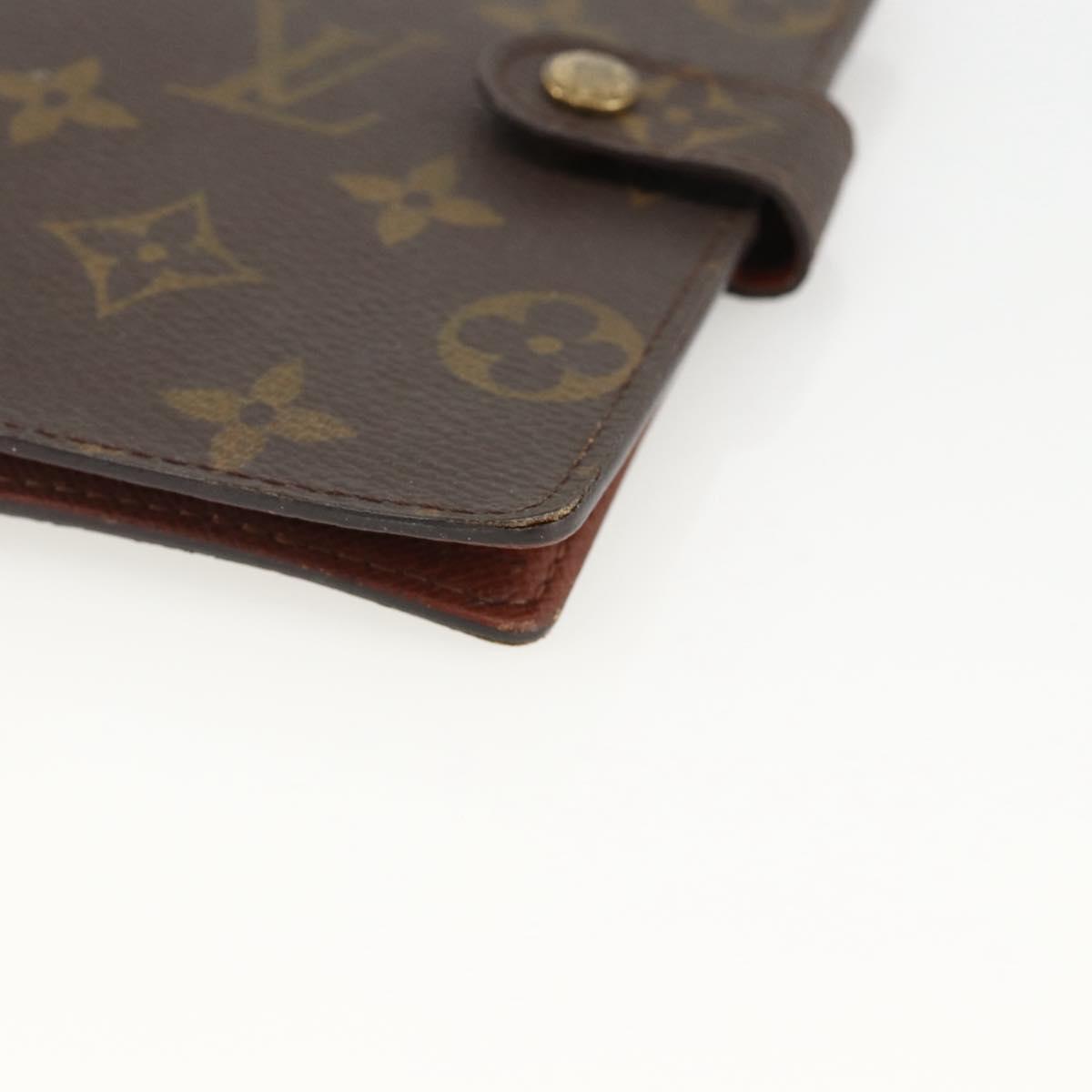 LOUIS VUITTON Monogram Agenda PM Day Planner Cover R20005 LV Auth BA11896