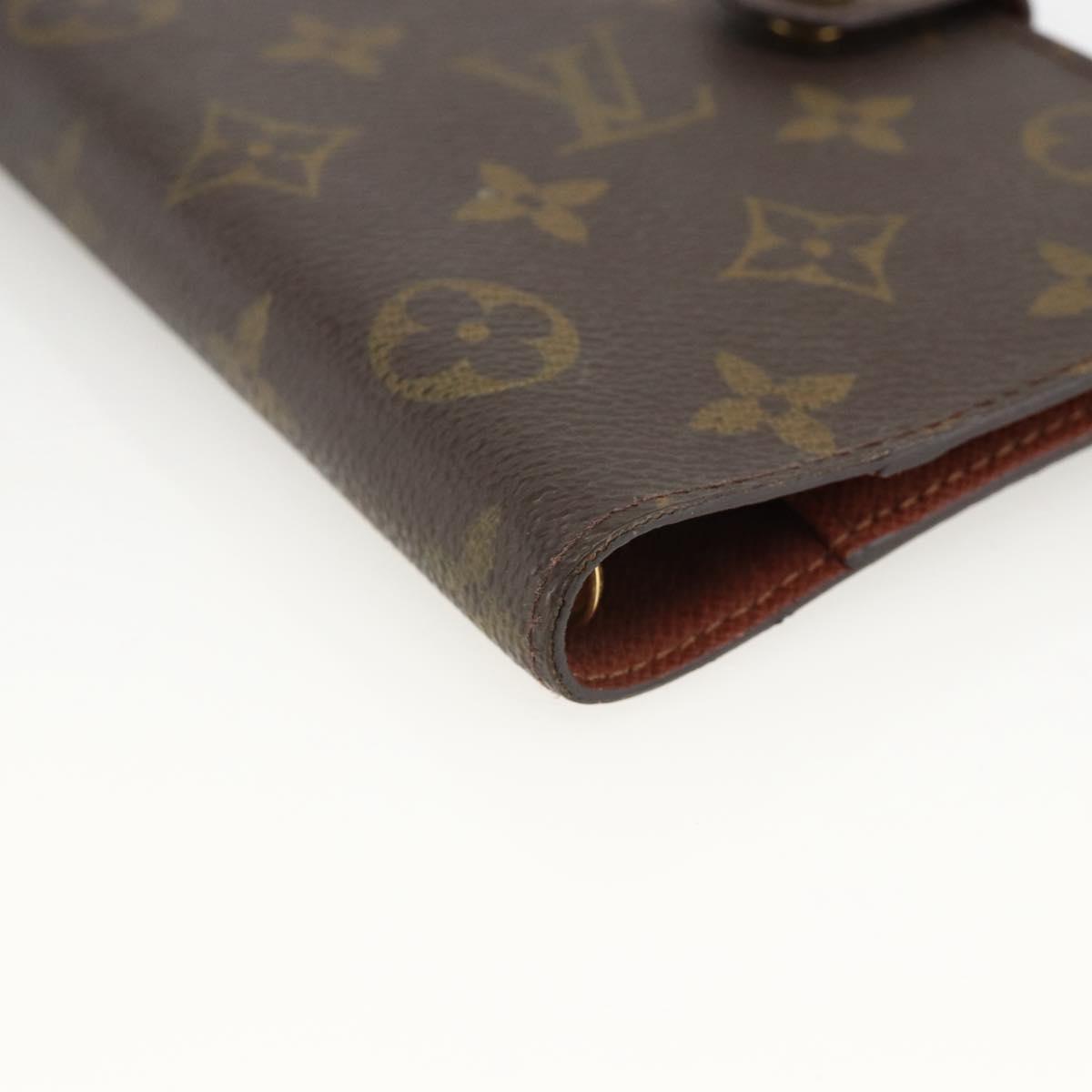 LOUIS VUITTON Monogram Agenda PM Day Planner Cover R20005 LV Auth BA11896