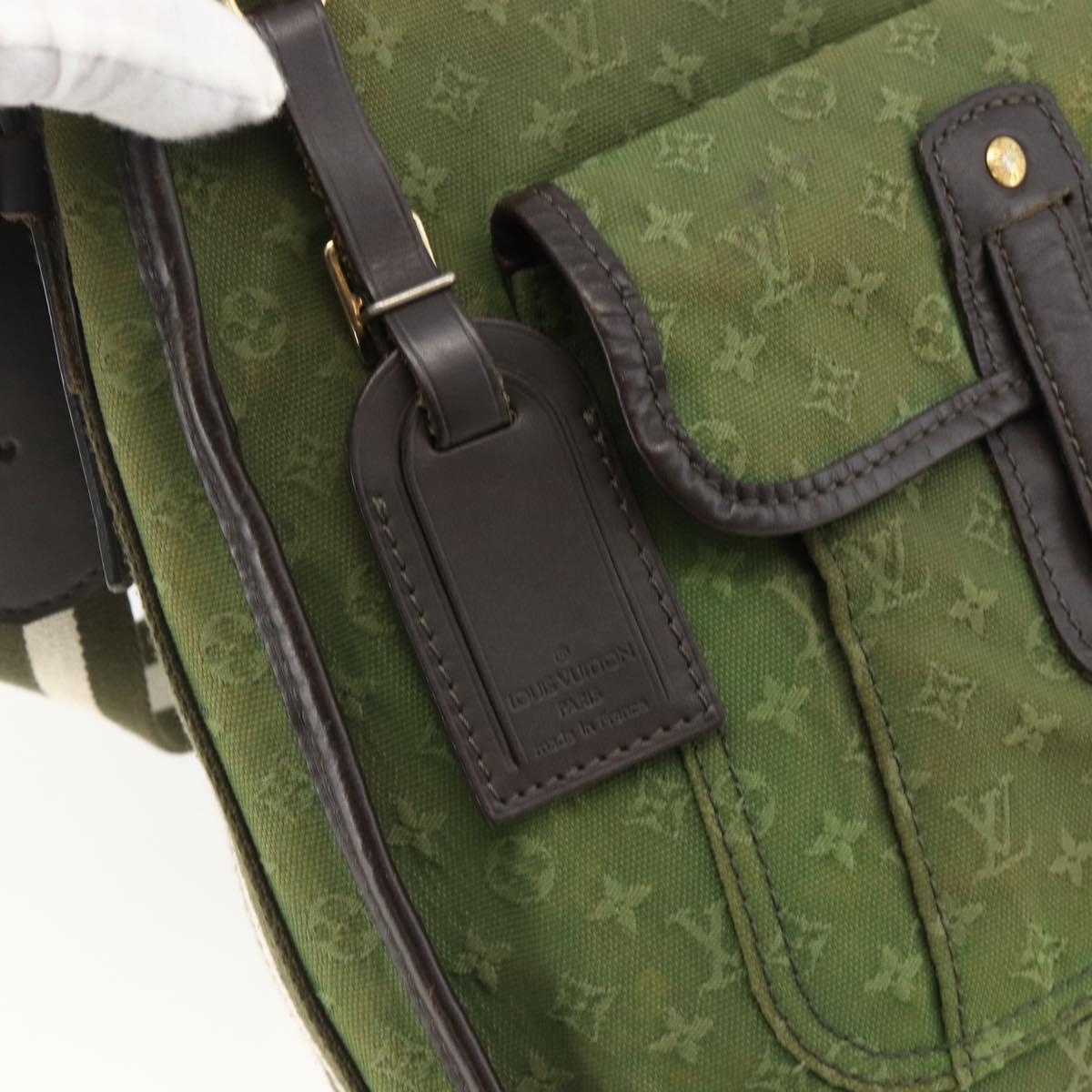 LOUIS VUITTON Monogram Mini Besace Mary Kate Bag TST Khaki M92322 Auth BA11900