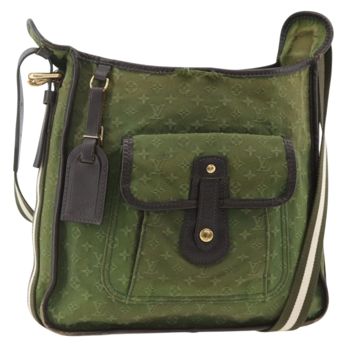 LOUIS VUITTON Monogram Mini Besace Mary Kate Bag TST Khaki M92322 Auth BA11900