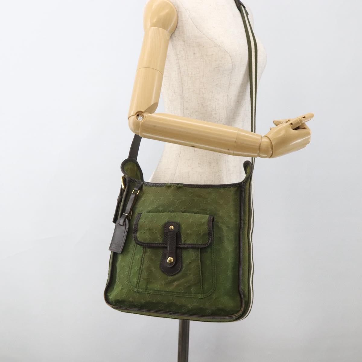 LOUIS VUITTON Monogram Mini Besace Mary Kate Bag TST Khaki M92322 Auth BA11900