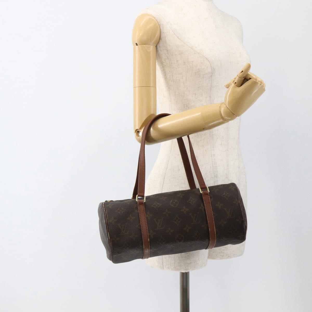 LOUIS VUITTON Monogram Papillon 30 Hand Bag M51385 LV Auth BA11903