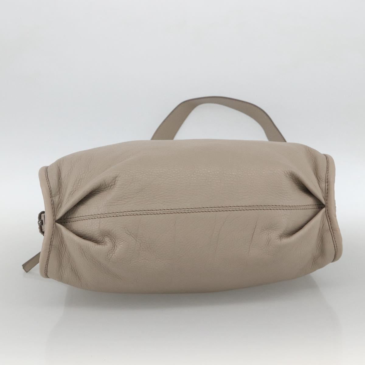 GIVENCHY Hand Bag Leather 2way Gray Auth BA11904A