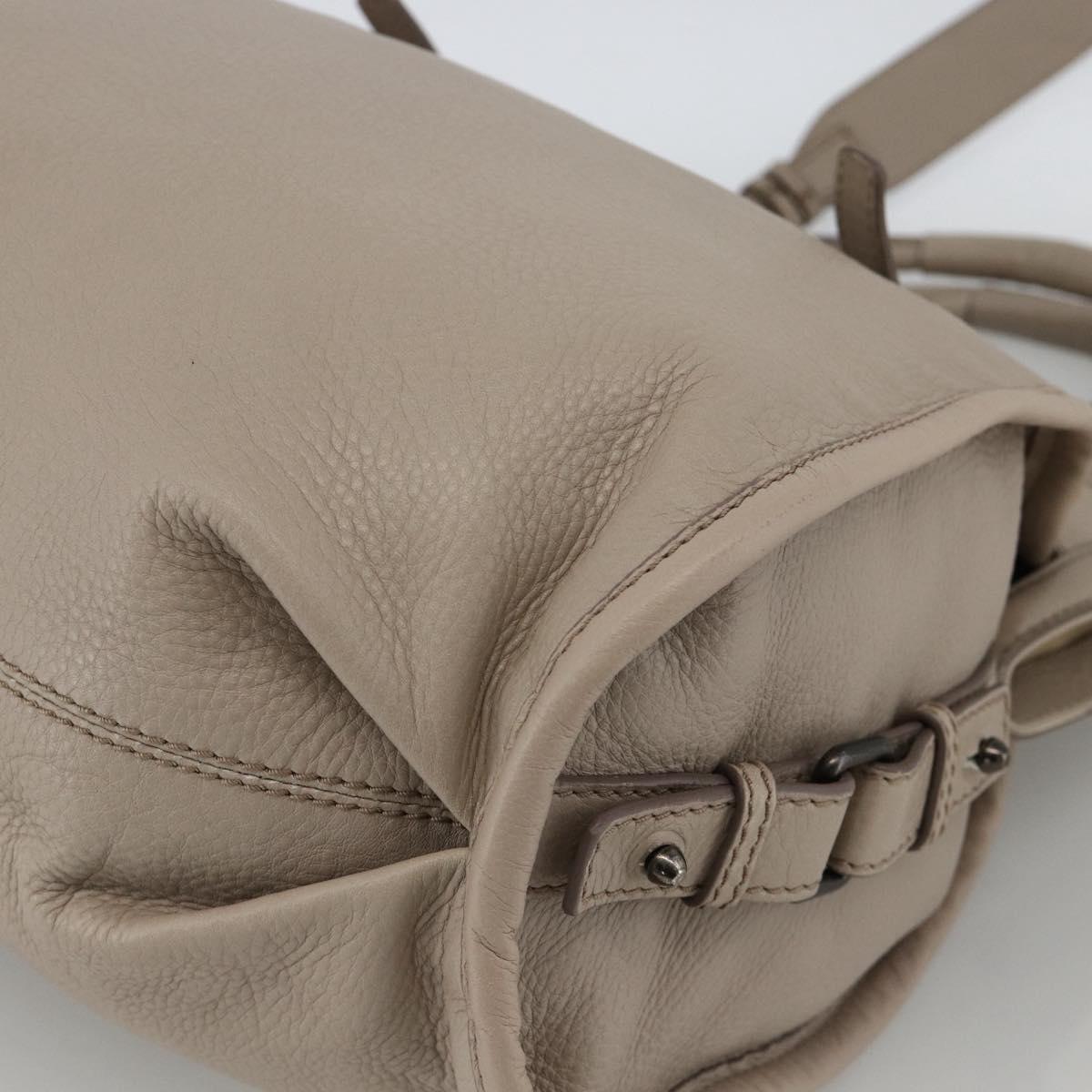GIVENCHY Hand Bag Leather 2way Gray Auth BA11904A
