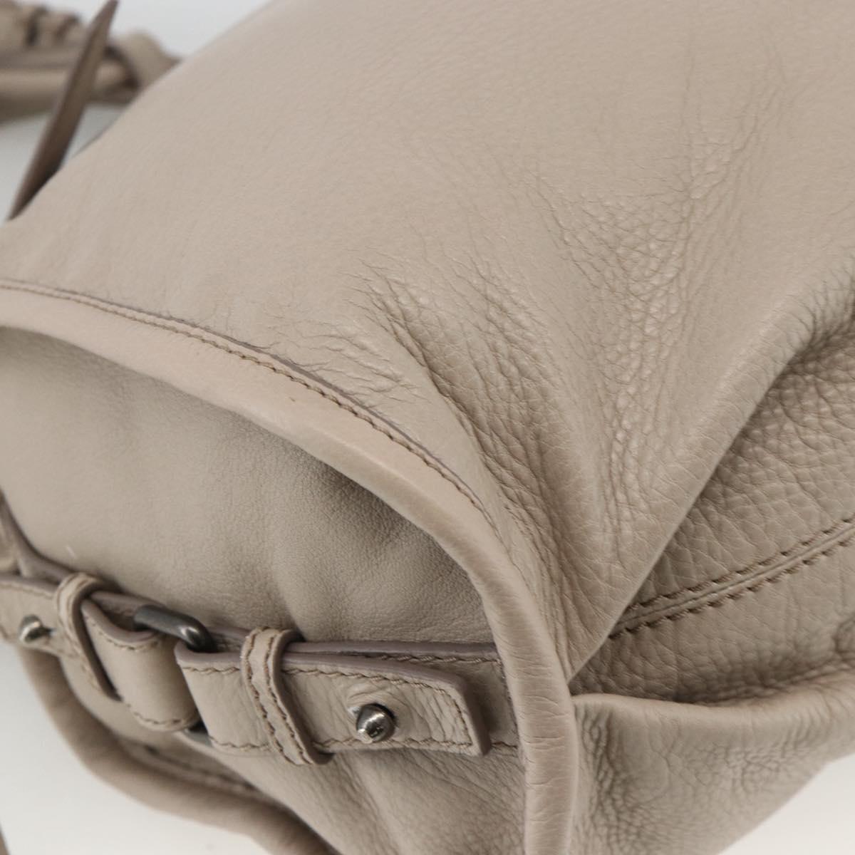 GIVENCHY Hand Bag Leather 2way Gray Auth BA11904A
