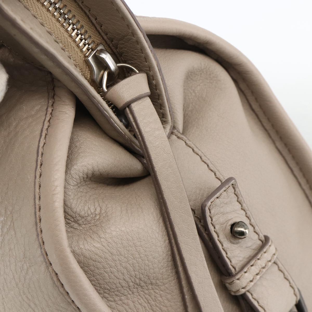 GIVENCHY Hand Bag Leather 2way Gray Auth BA11904A
