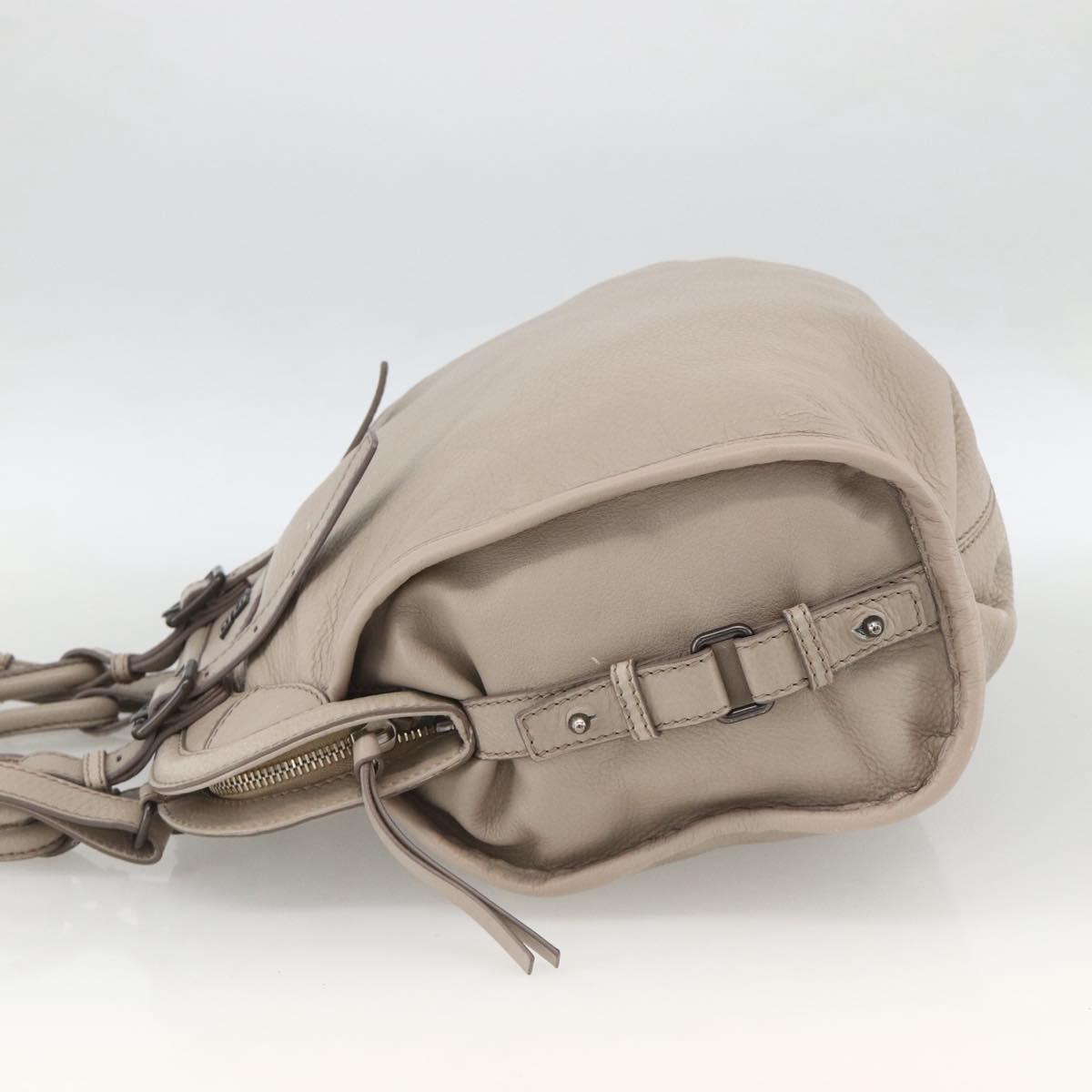 GIVENCHY Hand Bag Leather 2way Gray Auth BA11904A