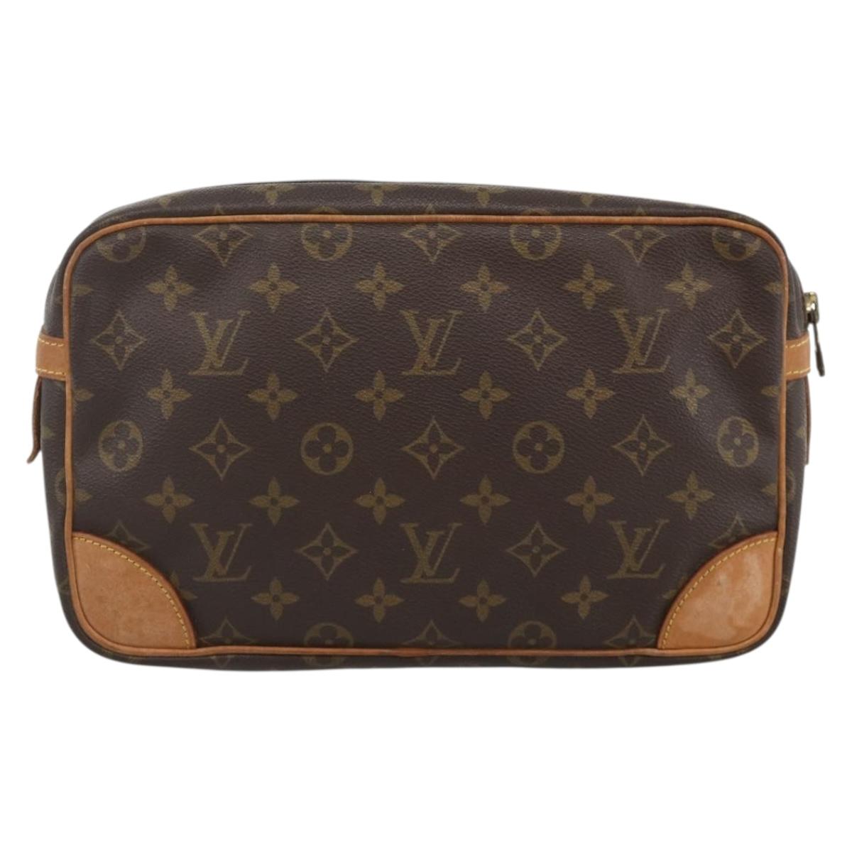 LOUIS VUITTON Monogram Compiegne 28 Clutch Bag M51845 LV Auth BA11912