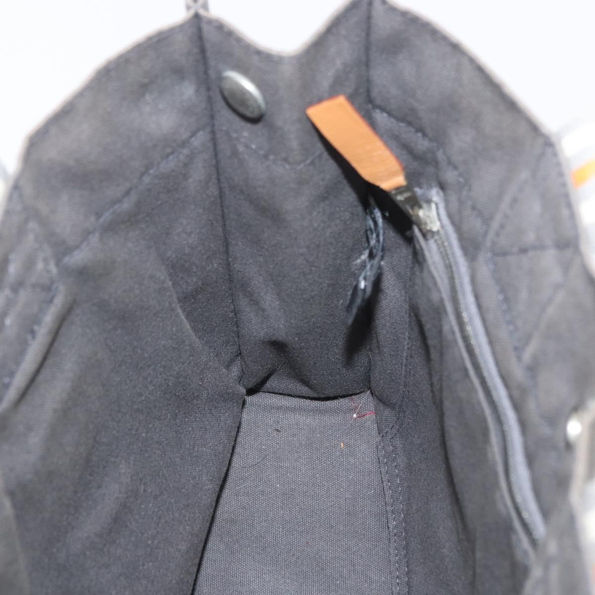 HERMES Fourre Tout PM Tote Bag Canvas Gray Silver Auth BA11923