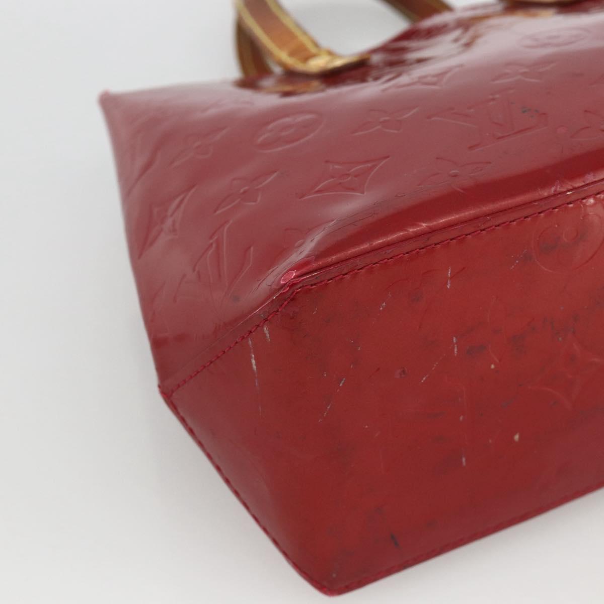 LOUIS VUITTON Vernis Reade PM Hand Bag Pomme D'amour M91990 LV Auth BA11925