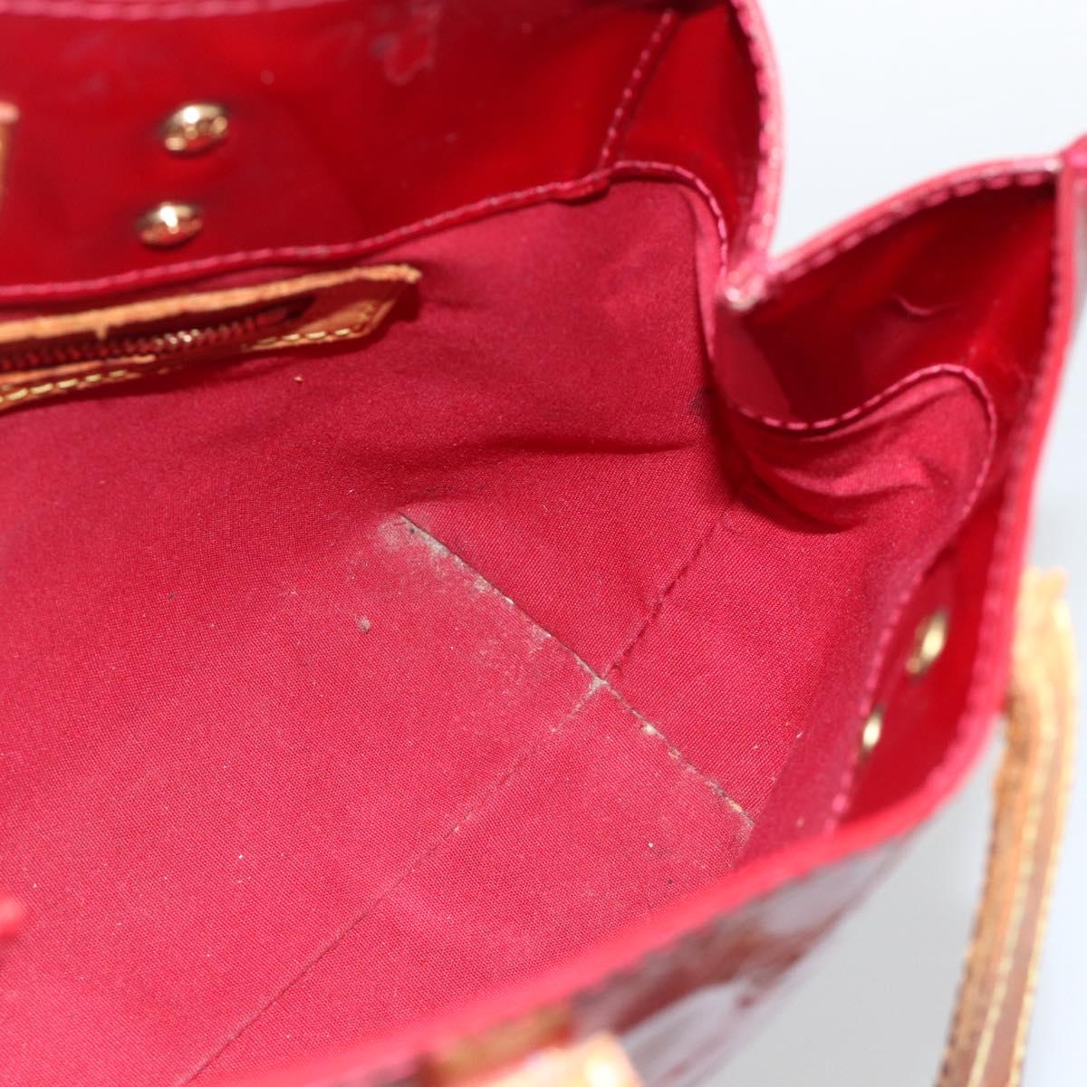 LOUIS VUITTON Vernis Reade PM Hand Bag Pomme D'amour M91990 LV Auth BA11925