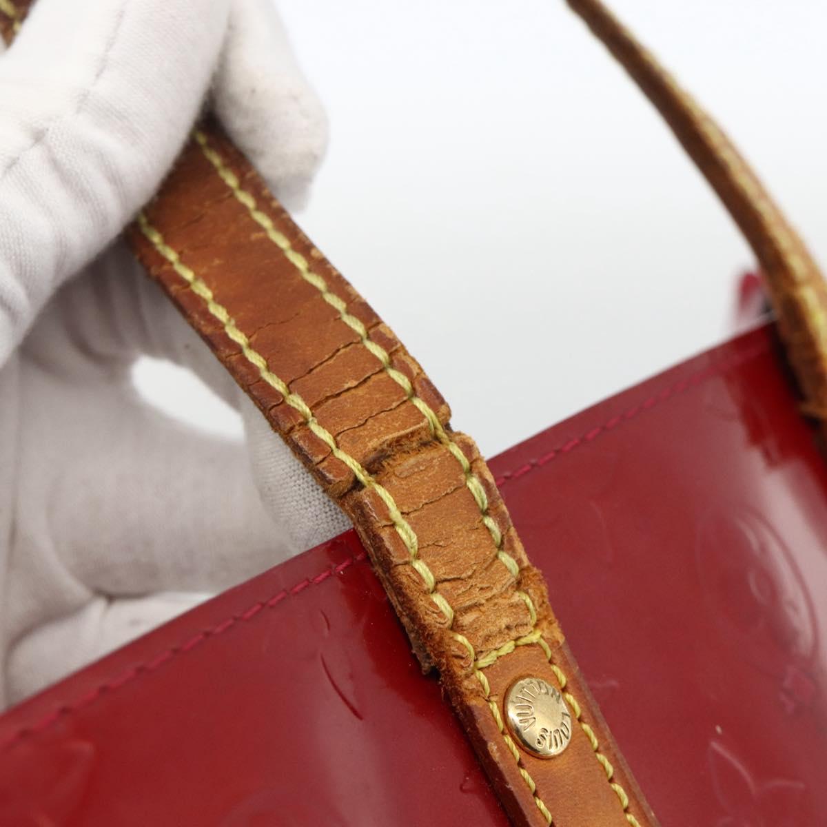LOUIS VUITTON Vernis Reade PM Hand Bag Pomme D'amour M91990 LV Auth BA11925