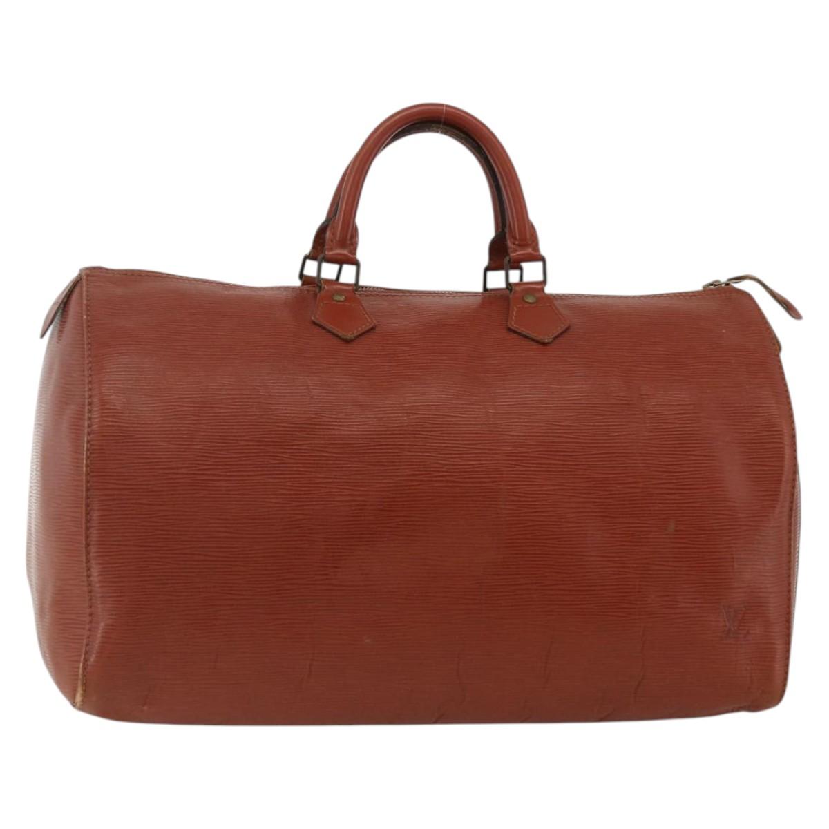 LOUIS VUITTON Epi Speedy 40 Hand Bag Brown Kenya M42983 LV Auth BA11926