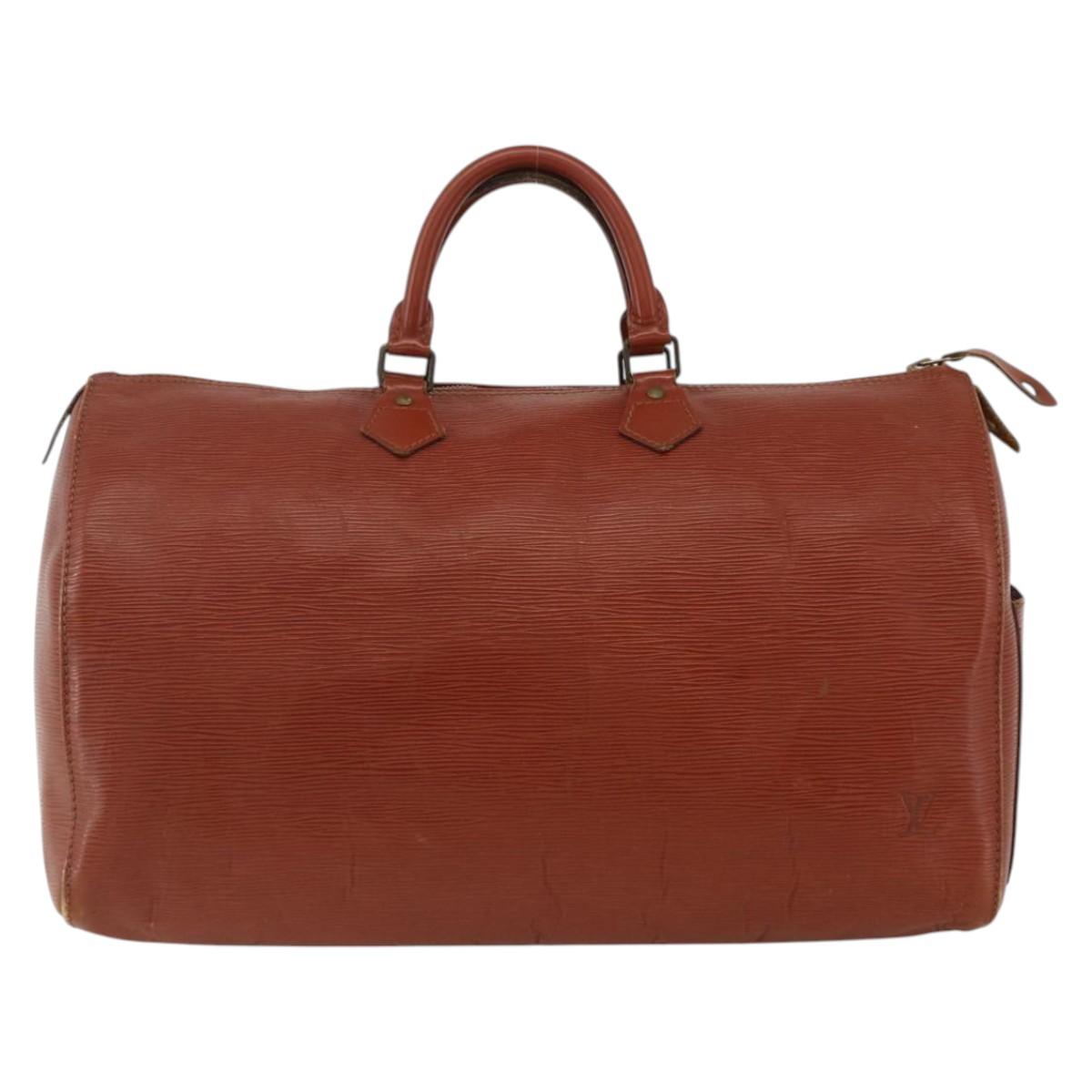 LOUIS VUITTON Epi Speedy 40 Hand Bag Brown Kenya M42983 LV Auth BA11926