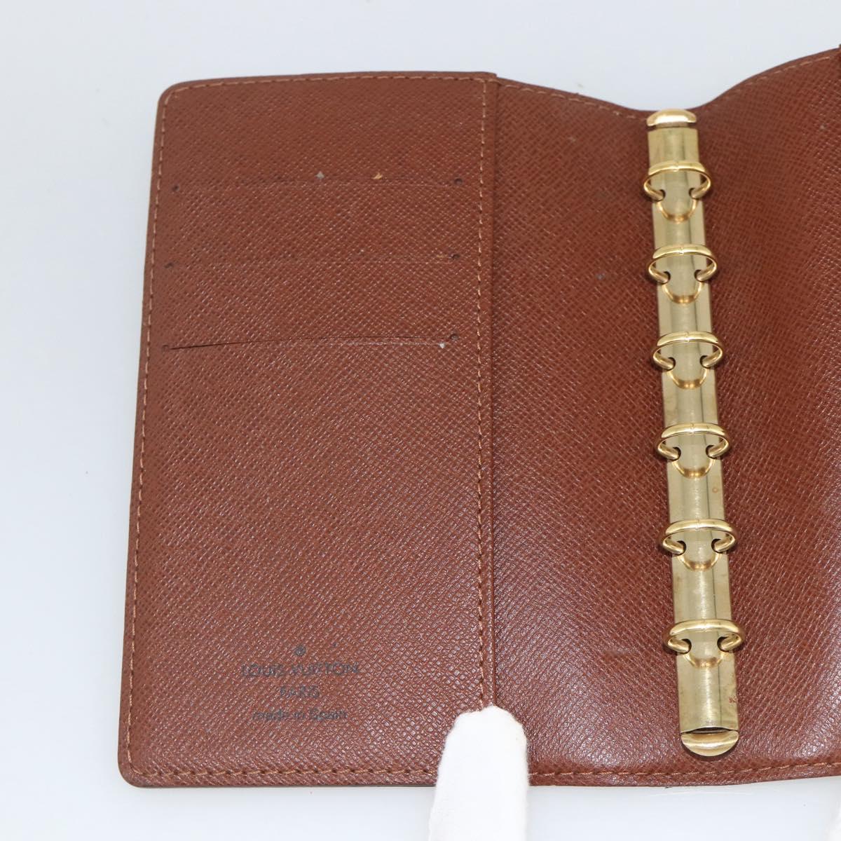 LOUIS VUITTON Monogram Agenda PM Day Planner Cover R20005 LV Auth BA11927