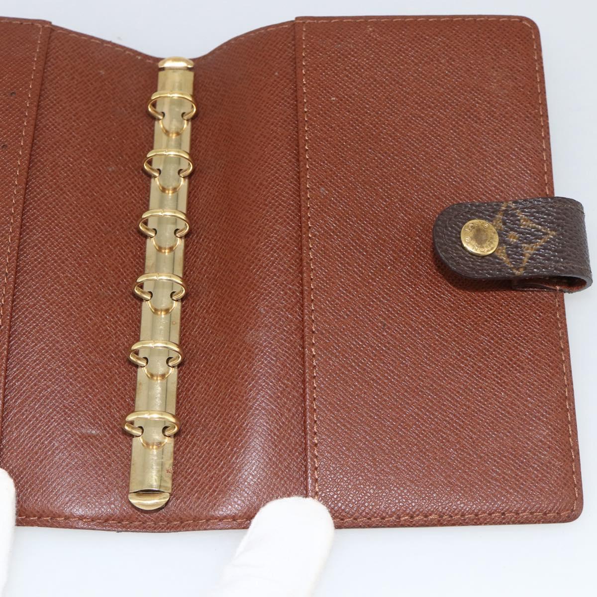 LOUIS VUITTON Monogram Agenda PM Day Planner Cover R20005 LV Auth BA11927
