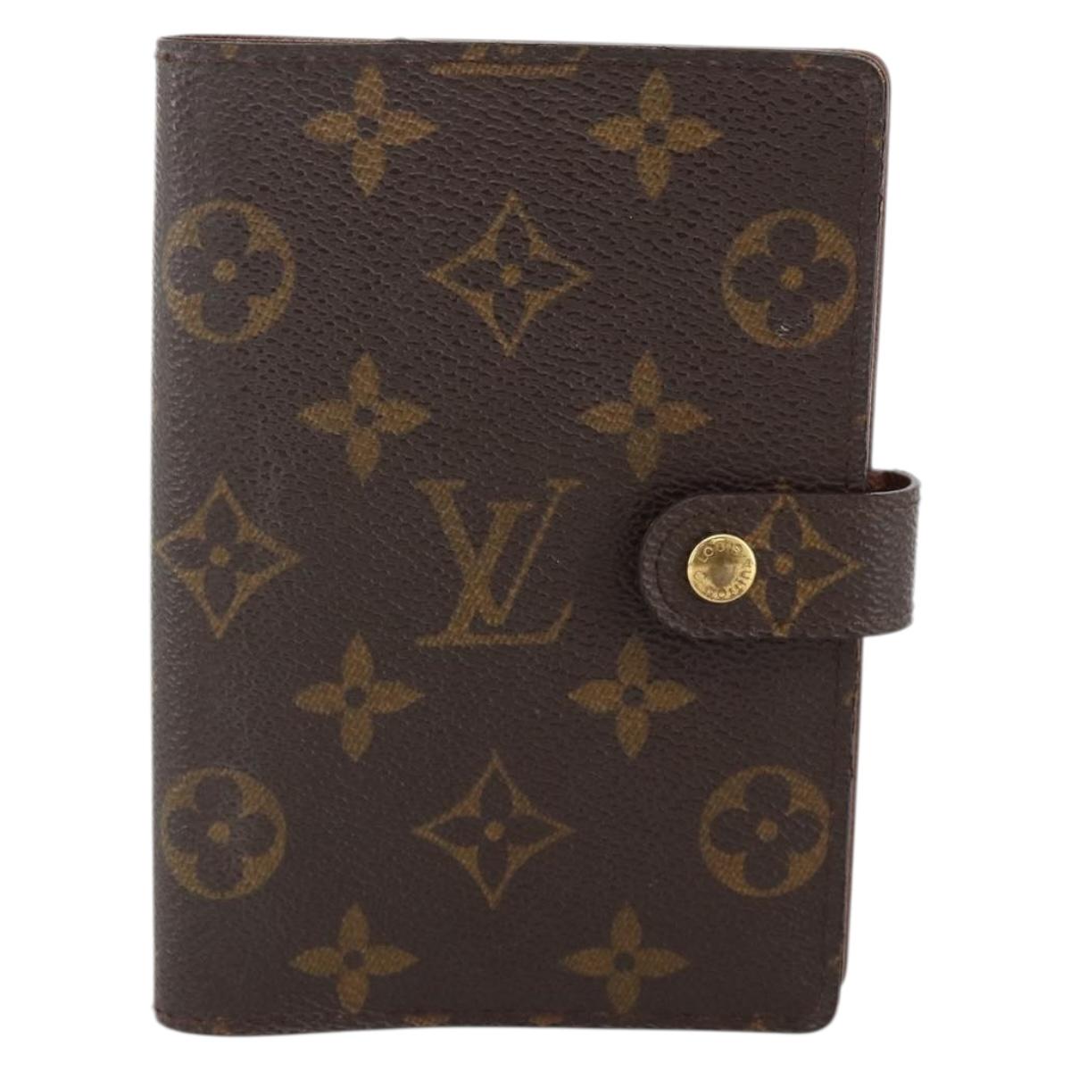 LOUIS VUITTON Monogram Agenda PM Day Planner Cover R20005 LV Auth BA11927