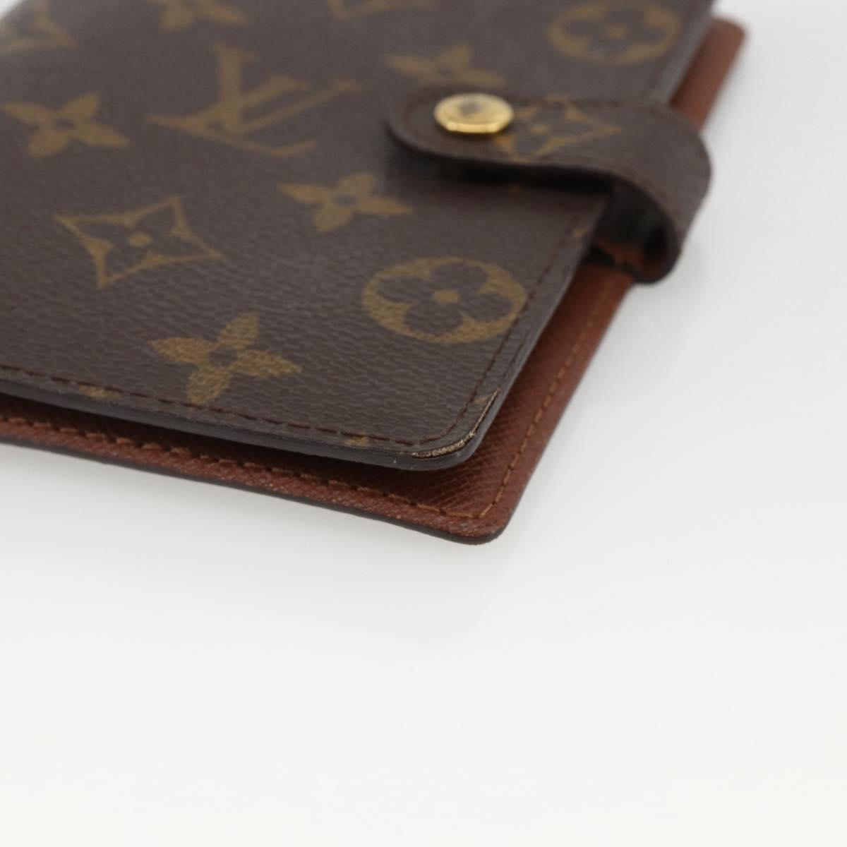 LOUIS VUITTON Monogram Agenda PM Day Planner Cover R20005 LV Auth BA11927