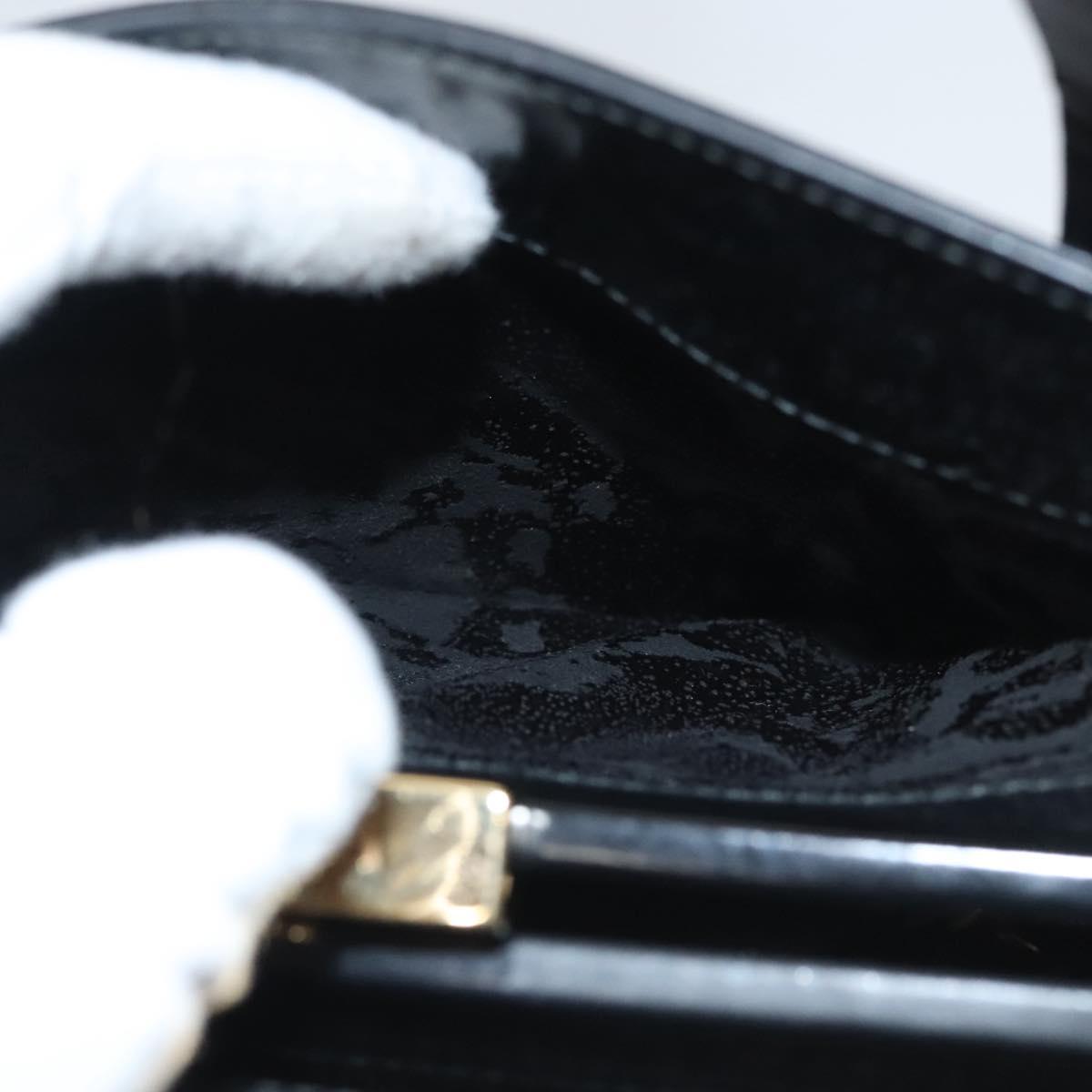 GUCCI Shoulder Bag Leather Black Gold 007 2046 0268 Auth BA1194