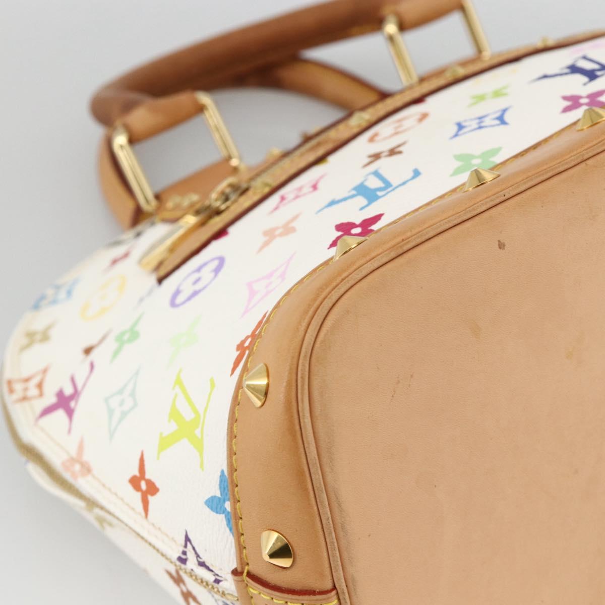 LOUIS VUITTON Monogram Multicolor Alma Hand Bag White M92647 LV Auth BA11955V