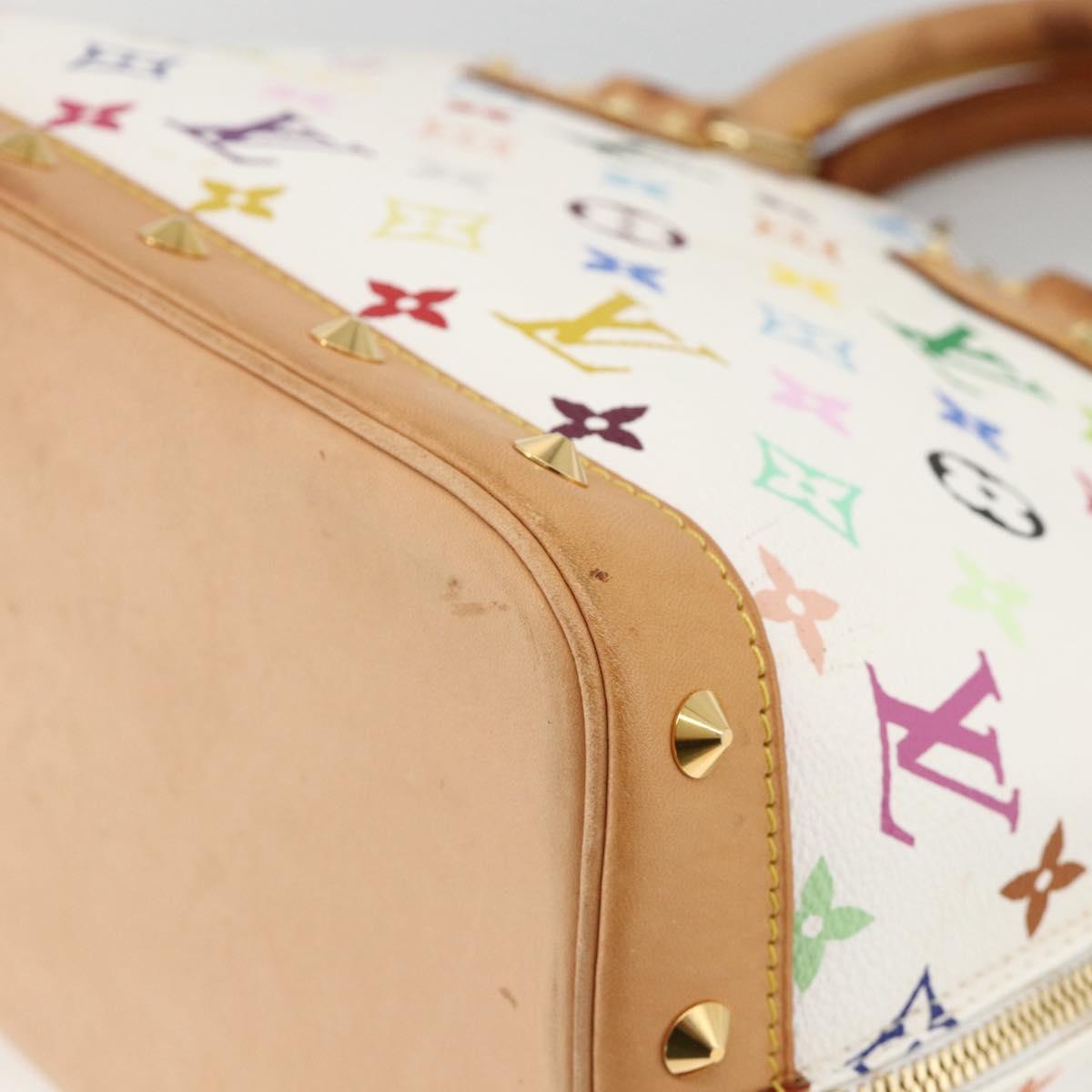LOUIS VUITTON Monogram Multicolor Alma Hand Bag White M92647 LV Auth BA11955V