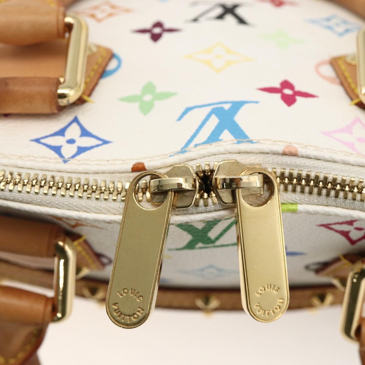 LOUIS VUITTON Monogram Multicolor Alma Hand Bag White M92647 LV Auth BA11955V
