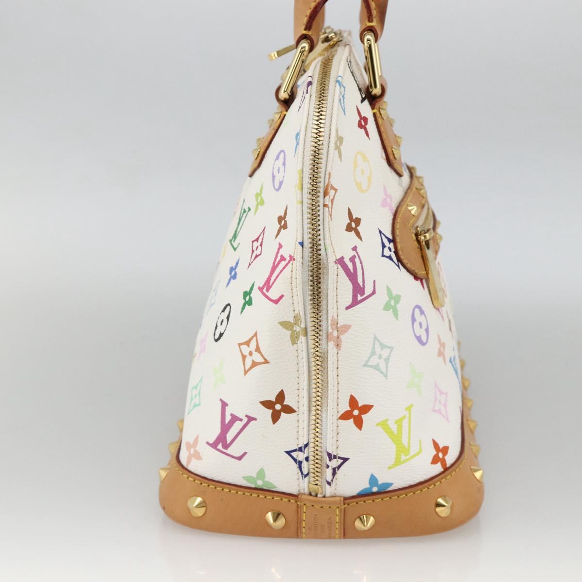 LOUIS VUITTON Monogram Multicolor Alma Hand Bag White M92647 LV Auth BA11955V