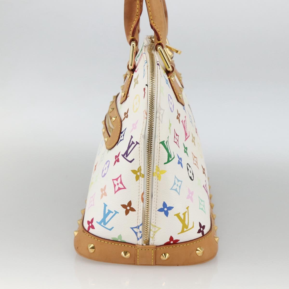 LOUIS VUITTON Monogram Multicolor Alma Hand Bag White M92647 LV Auth BA11955V