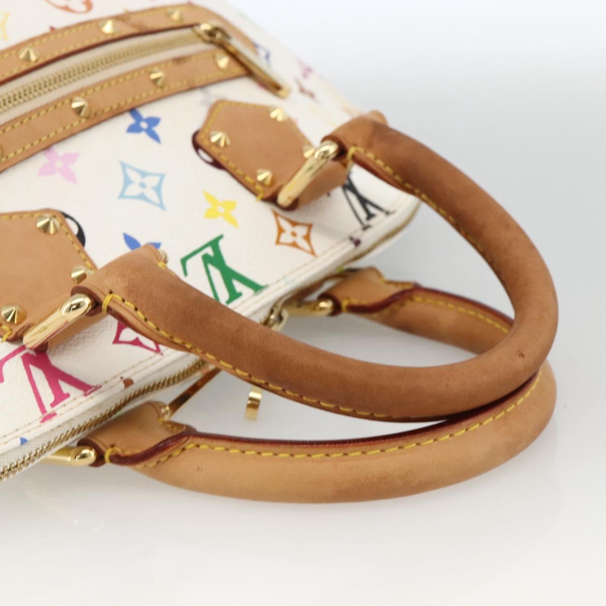 LOUIS VUITTON Monogram Multicolor Alma Hand Bag White M92647 LV Auth BA11955V