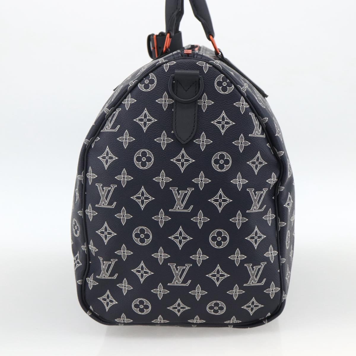 LOUIS VUITTON Ink Up Side Down Keepall Bandouliere 50 Bag M43684 Auth BA11968SAM