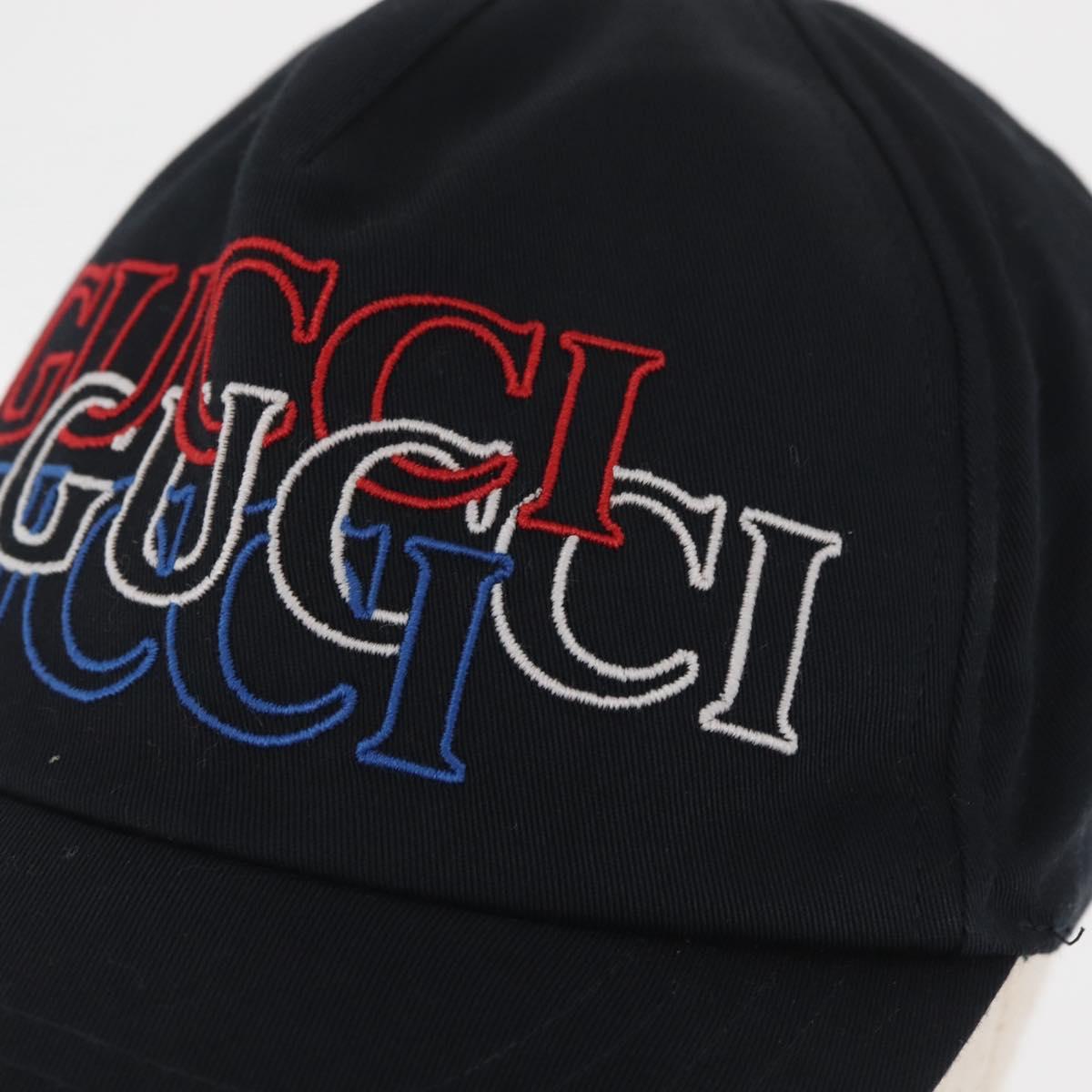 GUCCI Cap Canvas Black Auth BA11971A