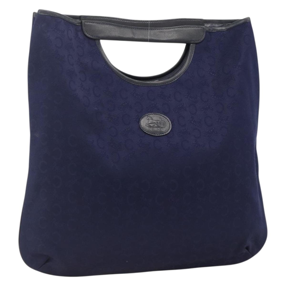CELINE C Sulky Hand Bag Canvas Navy Auth BA11982A